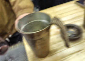 梅津の生酛のラベルと瓶 1
